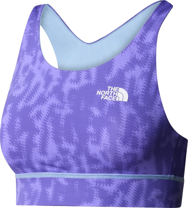 The North Face Women's Flex Printed Bra Optic Violet Abstract Pitcher Plant Print The North Face