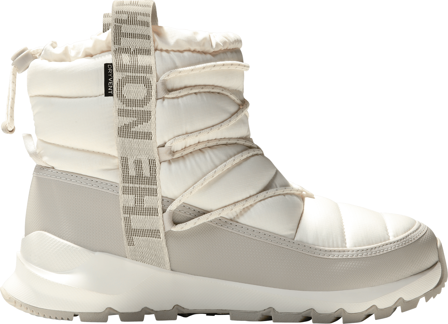 The North Face Women's Thermoball Lace Up Waterproof Gardenia White/Silver Grey