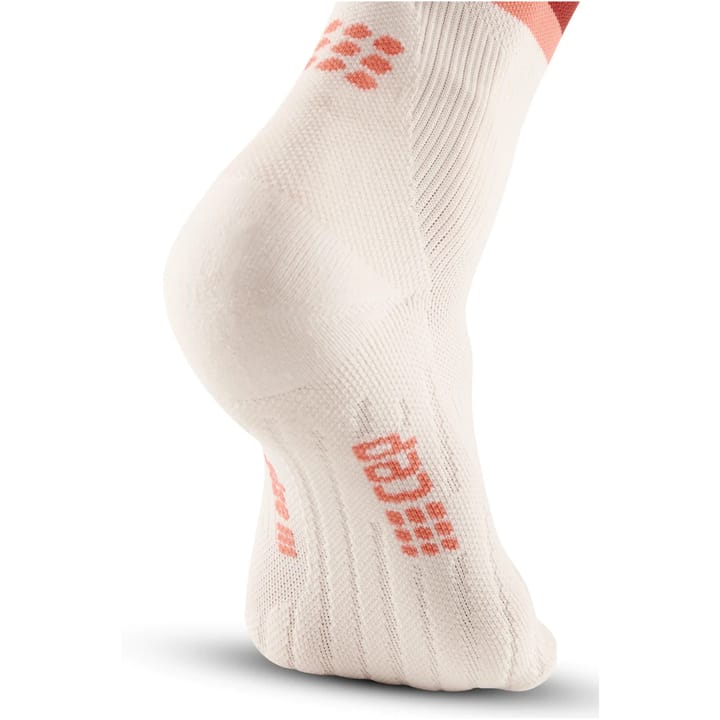 CEP Women's The Run Socks, Mid Cut Red/Off White CEP