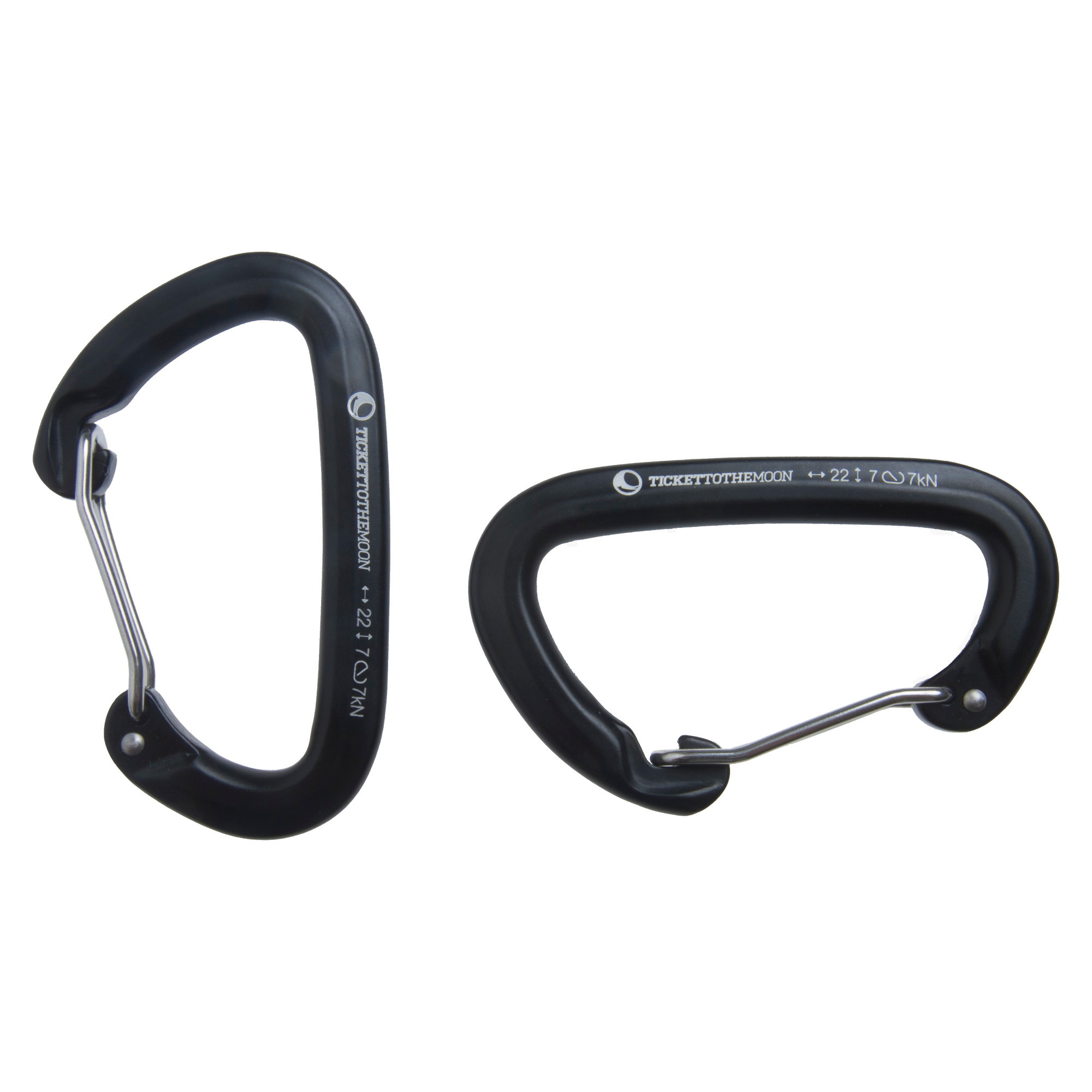 Ticket To The Moon Hammock Carabiner Pair 10kn Black