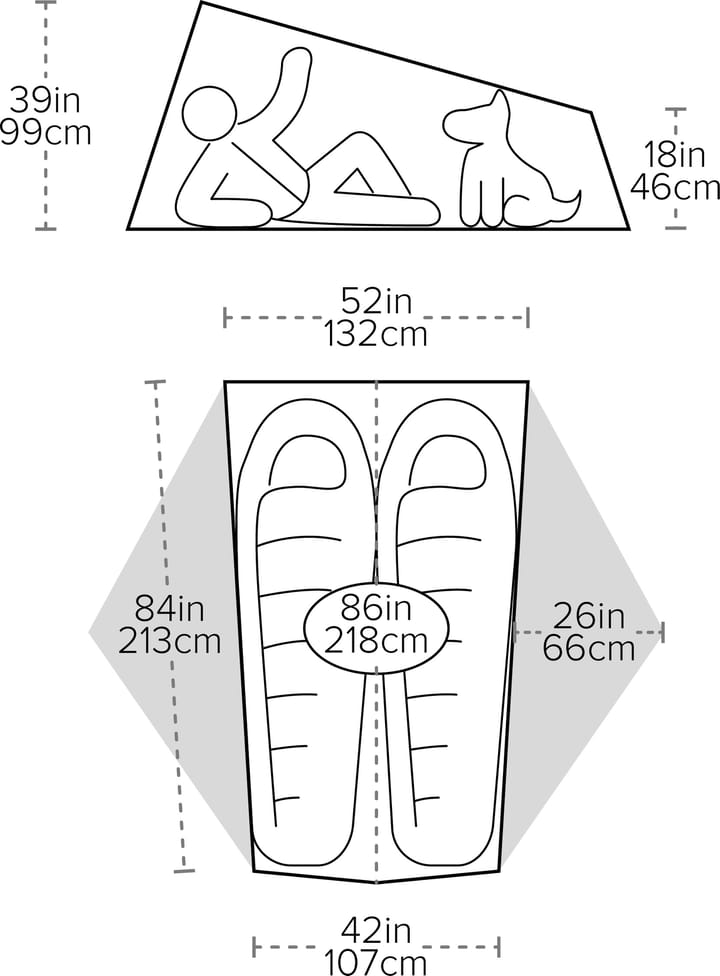 Big Agnes Tiger Wall UL2 Mercury/evening Primrose Big Agnes