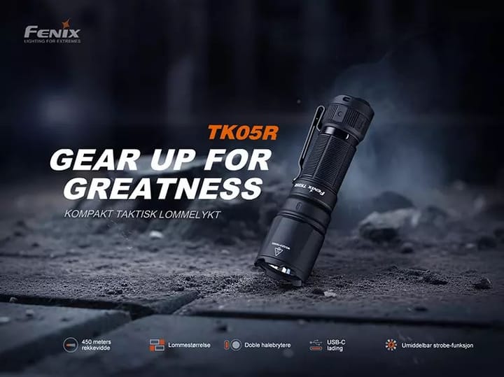 Fenix Fenix Tk05r Lykt Tac 1000lm 1100mah Oppladbar Taktisk Lommelykt Fenix Fenix Fenix Tk05r Lykt Tac 1000lm 1100mah Oppladbar Taktisk Lommelykt Fenix