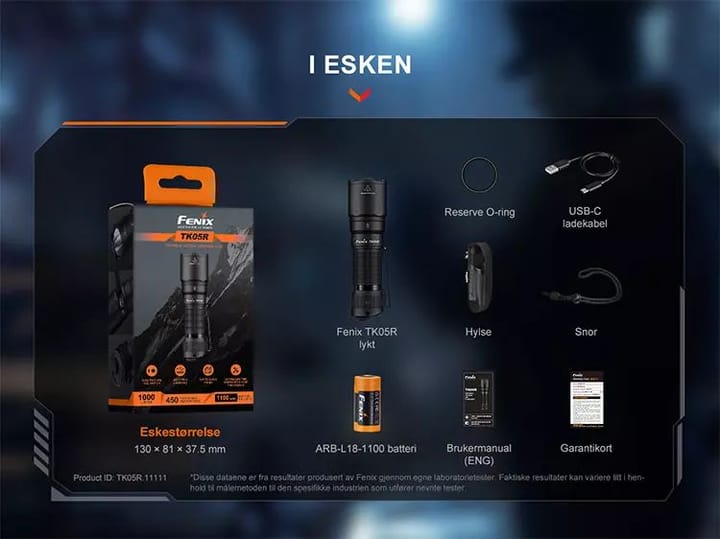 Fenix Fenix Tk05r Lykt Tac 1000lm 1100mah Oppladbar Taktisk Lommelykt Fenix Fenix Fenix Tk05r Lykt Tac 1000lm 1100mah Oppladbar Taktisk Lommelykt Fenix