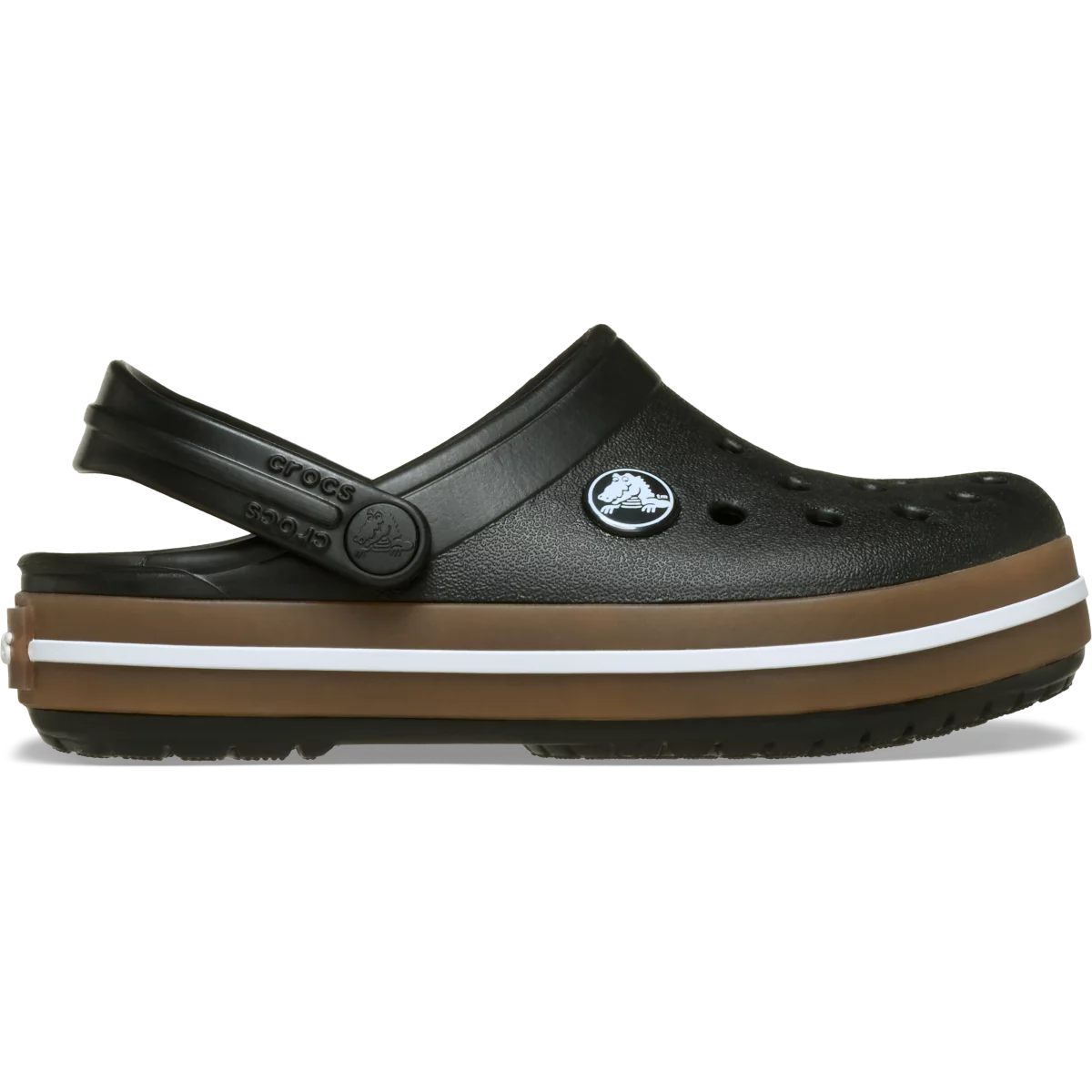 Crocs Toddler Crocband Gum Clog Black  27-28