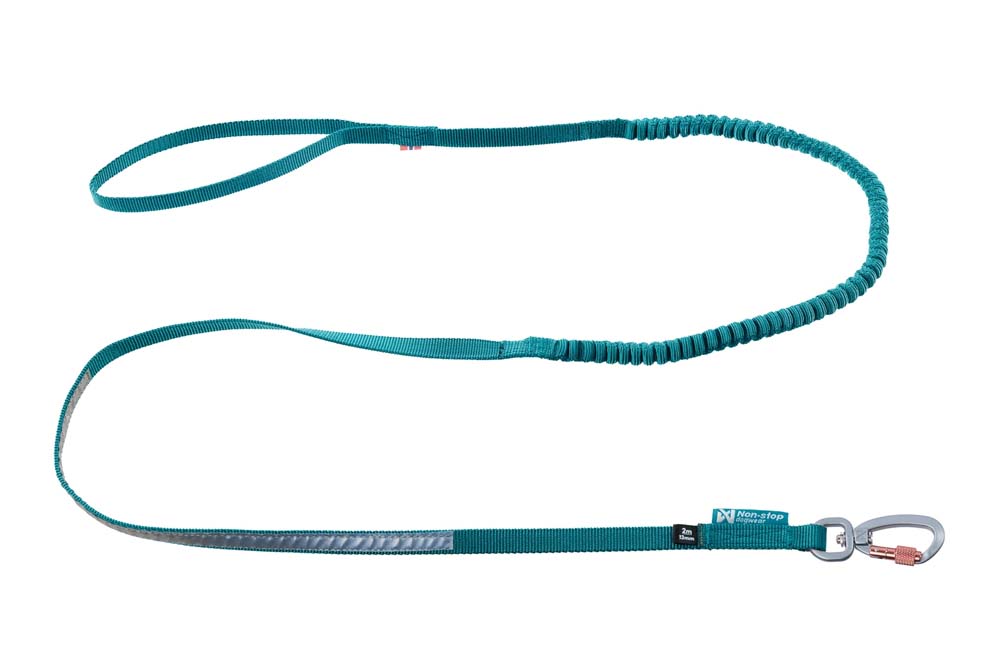 Non-stop Dogwear Touring Bungee Leash Teal