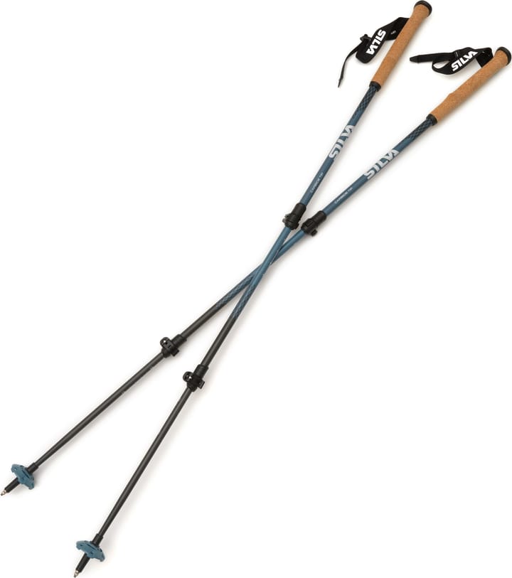 Silva Trekking Poles Carbon Tele Blue/Cork Silva