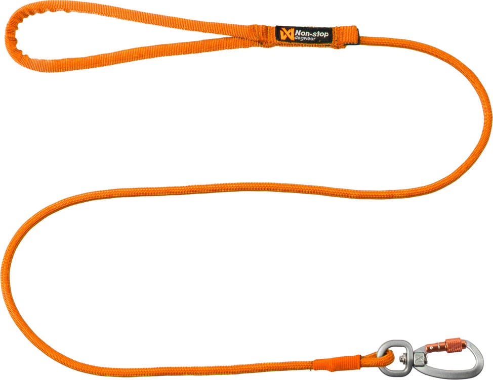 Non-stop Dogwear Trekking Rope Leash Short Orange
