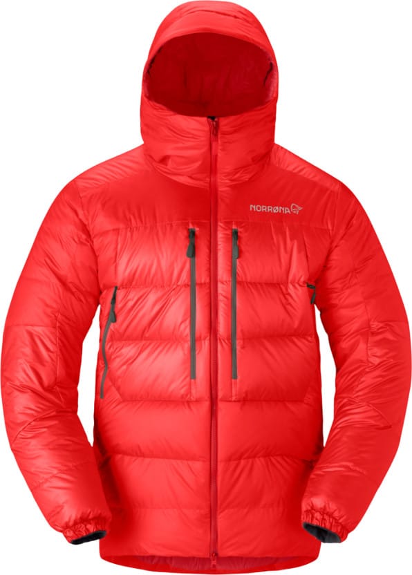 Norrøna Trollveggen Down800 Hood M'S Flame Scarlet Norrøna