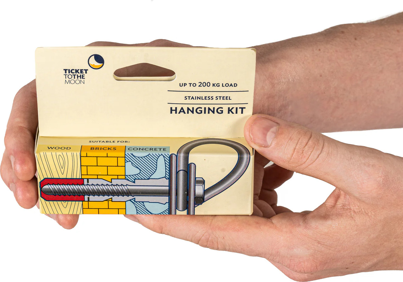Ticket to the Moon Hammock Anchors Pair Of Hangers For Concrete Walls Aluminium Telttatarvikkeet No color OneSize