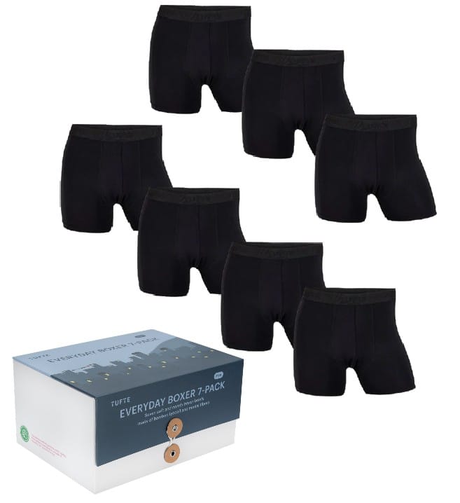 Tufte Wear SoftBoost Boxer 7-pack Black Tufte Wear Tufte Wear SoftBoost Boxer 7-pack Black Tufte Wear