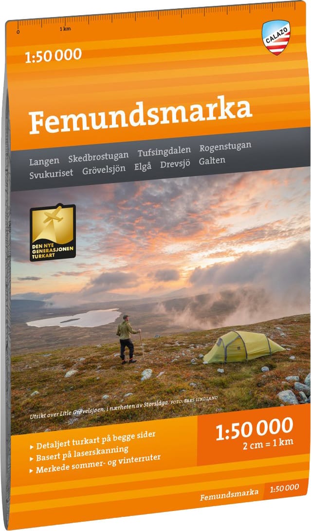 Calazo förlag Turkart Femundsmarka 1:50 000 NoColour Calazo förlag