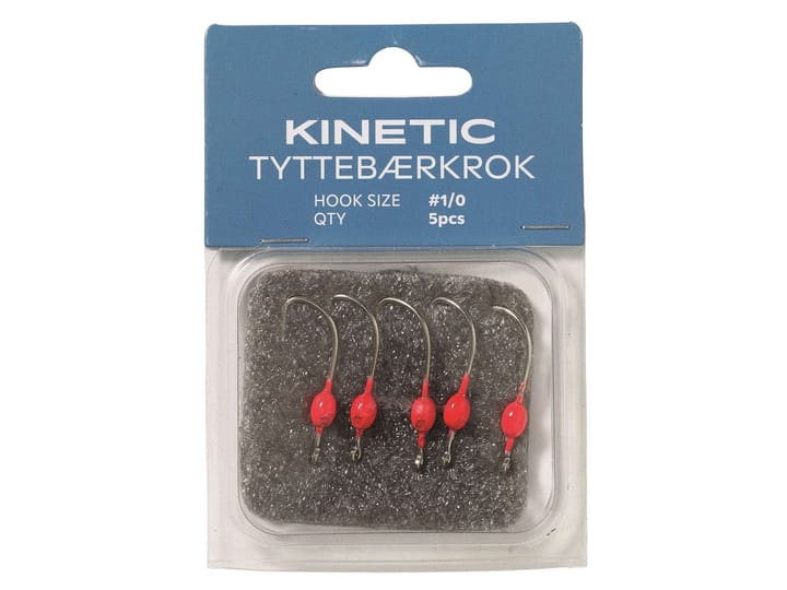 Kinetic Kinetic Tyttebærkrok #1/0 Red 5pcs Kinetic
