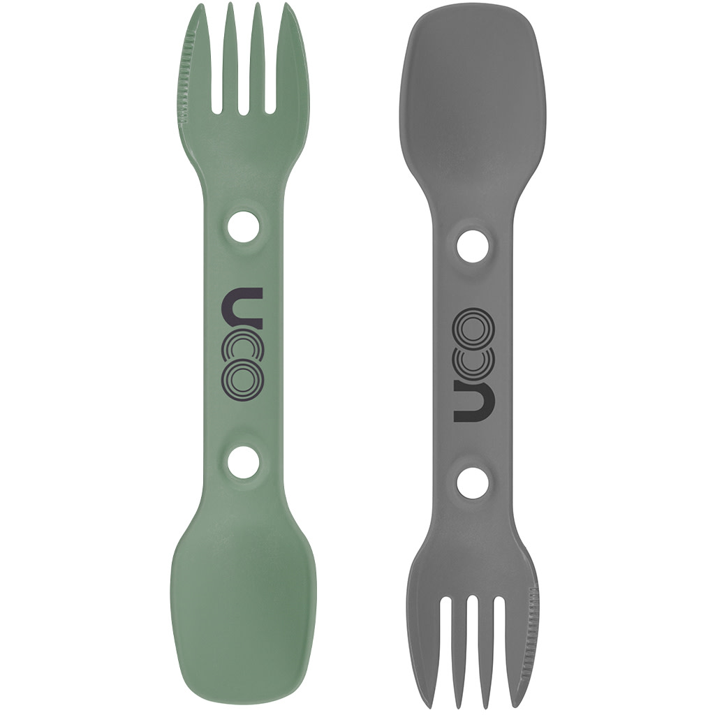 UCO Gear Utility Spork 2-Pack with Cord Greencharc