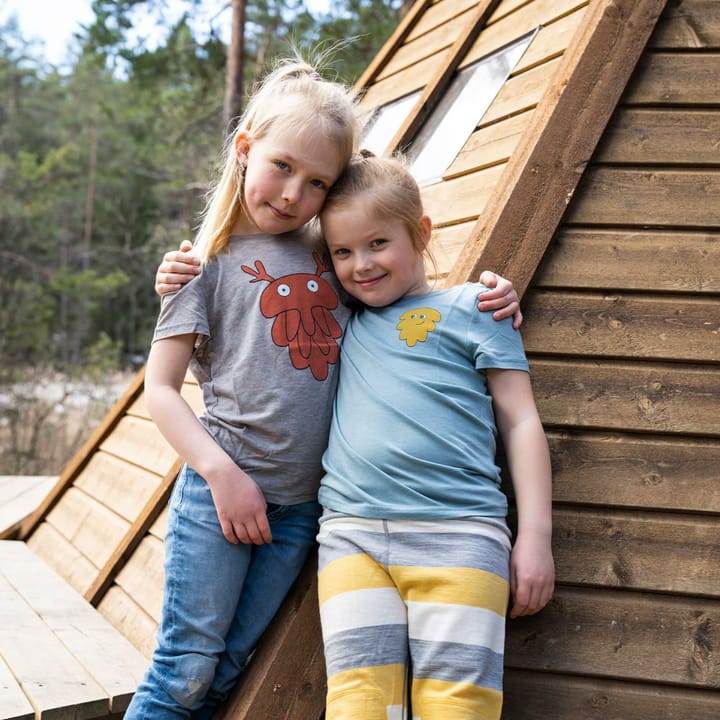 Ulvang Kids' Piny Grapich Tee Grey Melange/Mango Ulvang Ulvang Kids' Piny Grapich Tee Grey Melange/Mango Ulvang