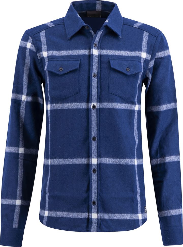 Unisex Yddin Wool Flanell Shirt New Navy/Vanilla Ulvang