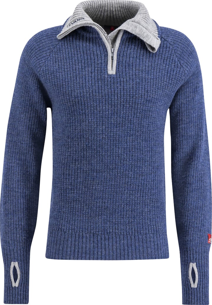 Ulvang Unisex Rav Sweater With Zip Navy Melange/Grey Melange/New Navy Ulvang