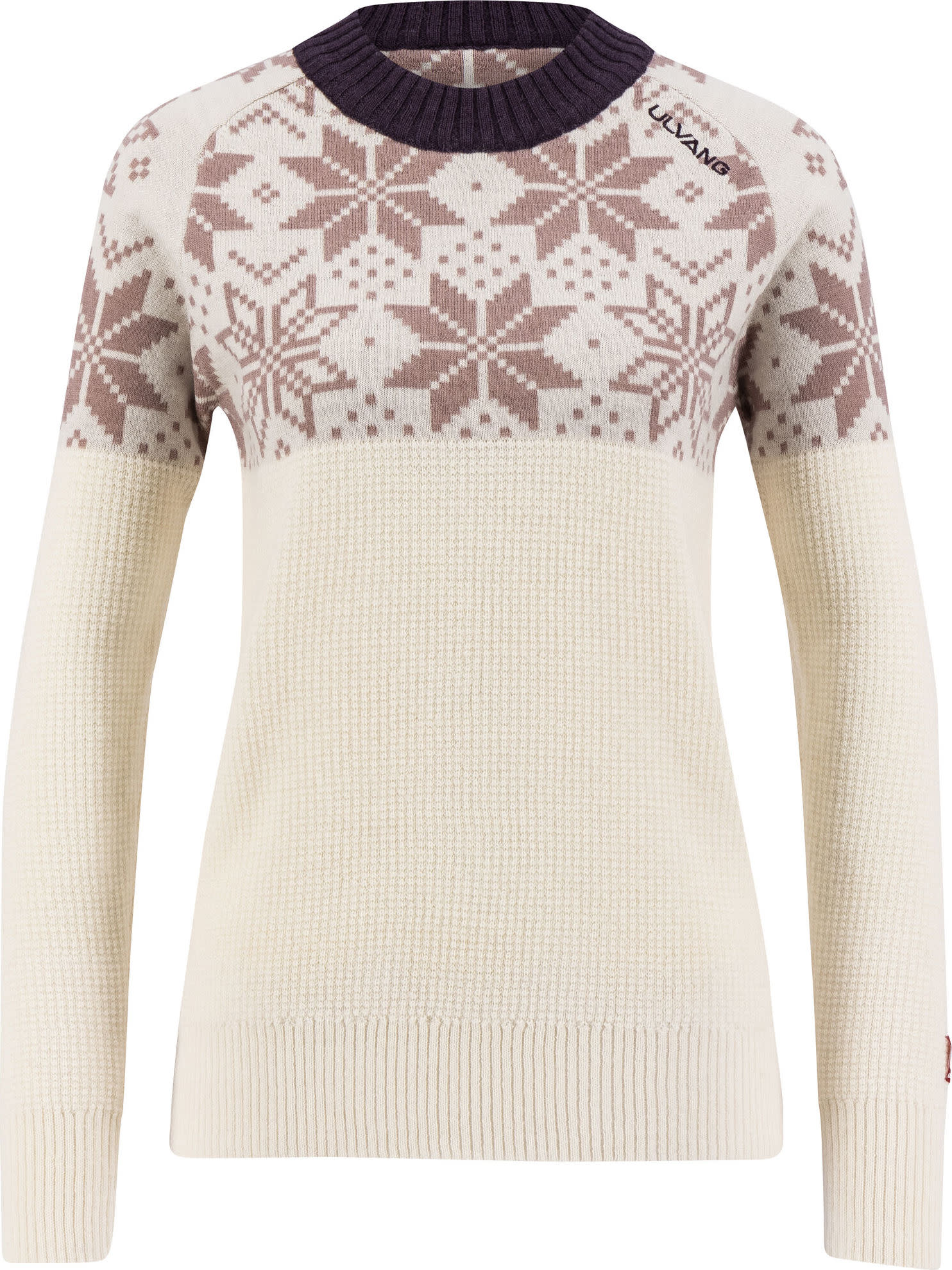 Ulvang Women's Rav Kiby Roundneck Vanilla/Grey Melange