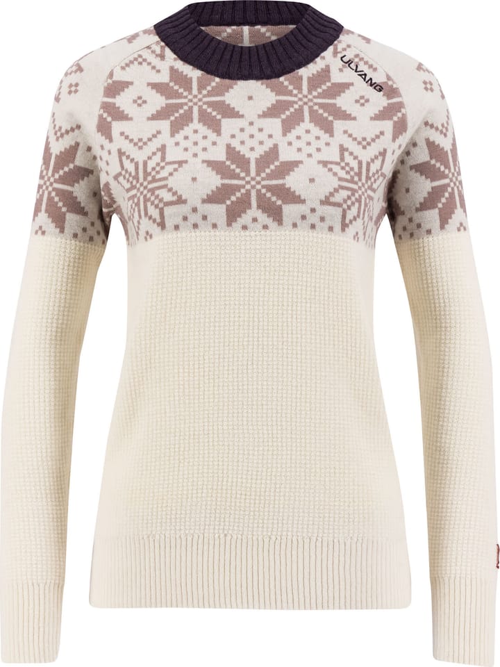 Ulvang Women's Rav Kiby Roundneck Vanilla/Woodrose/Plum Perfect Ulvang