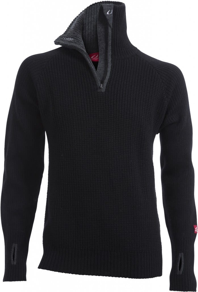 Ulvang Unisex Rav Sweater With Zip Black/Charcoal Mela Ulvang