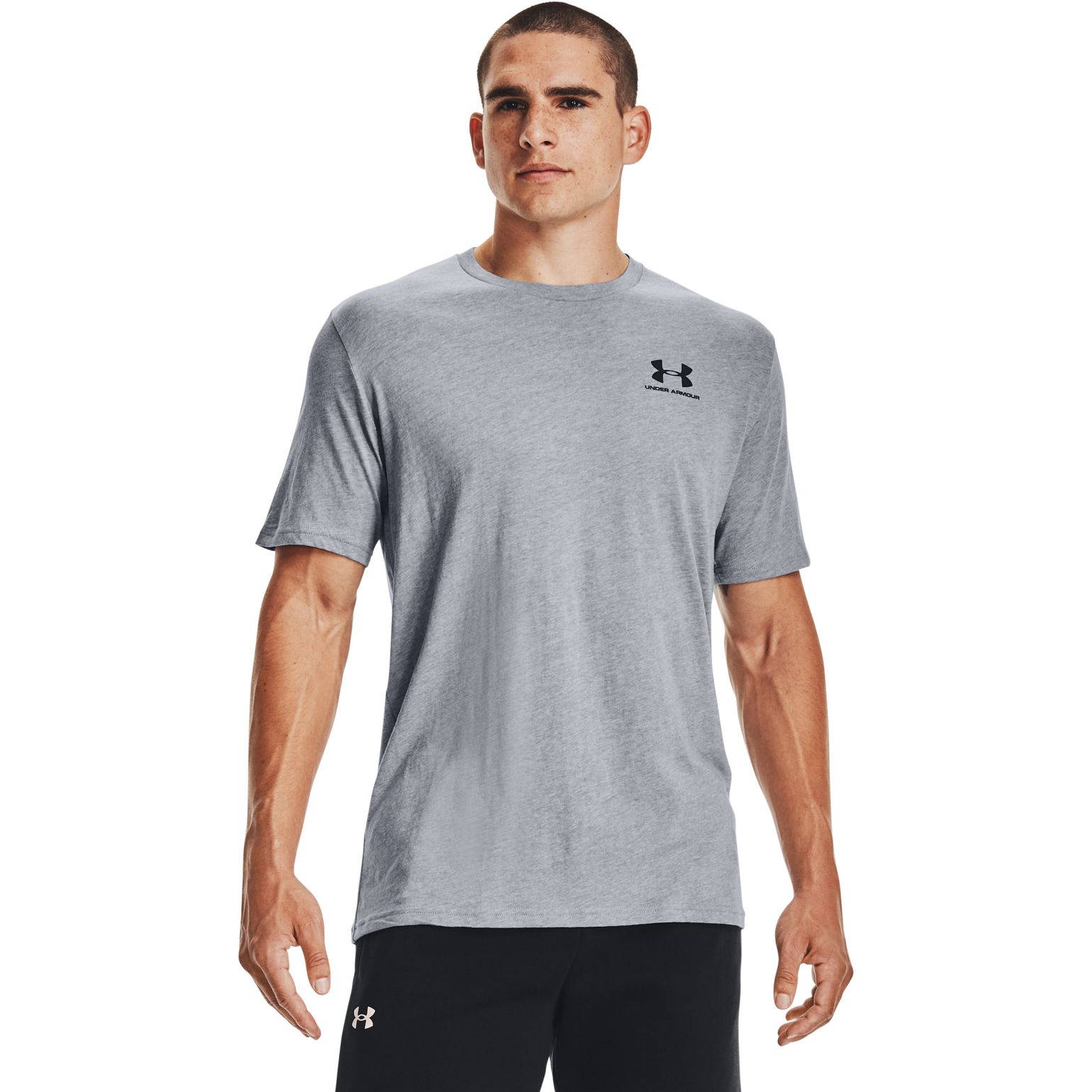 Under Armour Men's Sportstyle Left Chest Shortsleeve Steel Light Heather