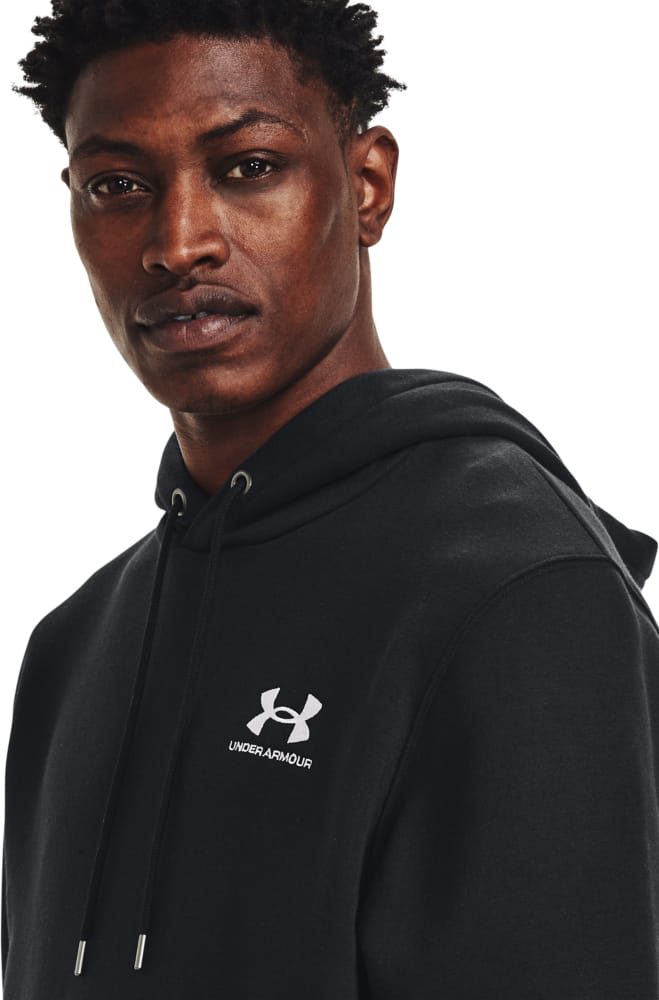 Men's UA Essential Fleece Hoodie Black Under Armour