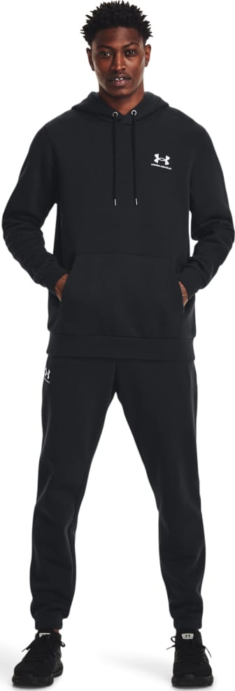 Men's UA Essential Fleece Hoodie Black Under Armour