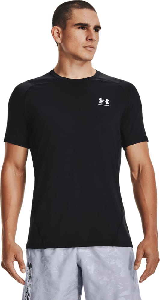 Men's UA HG Armour Fitted Short Sleeve Black