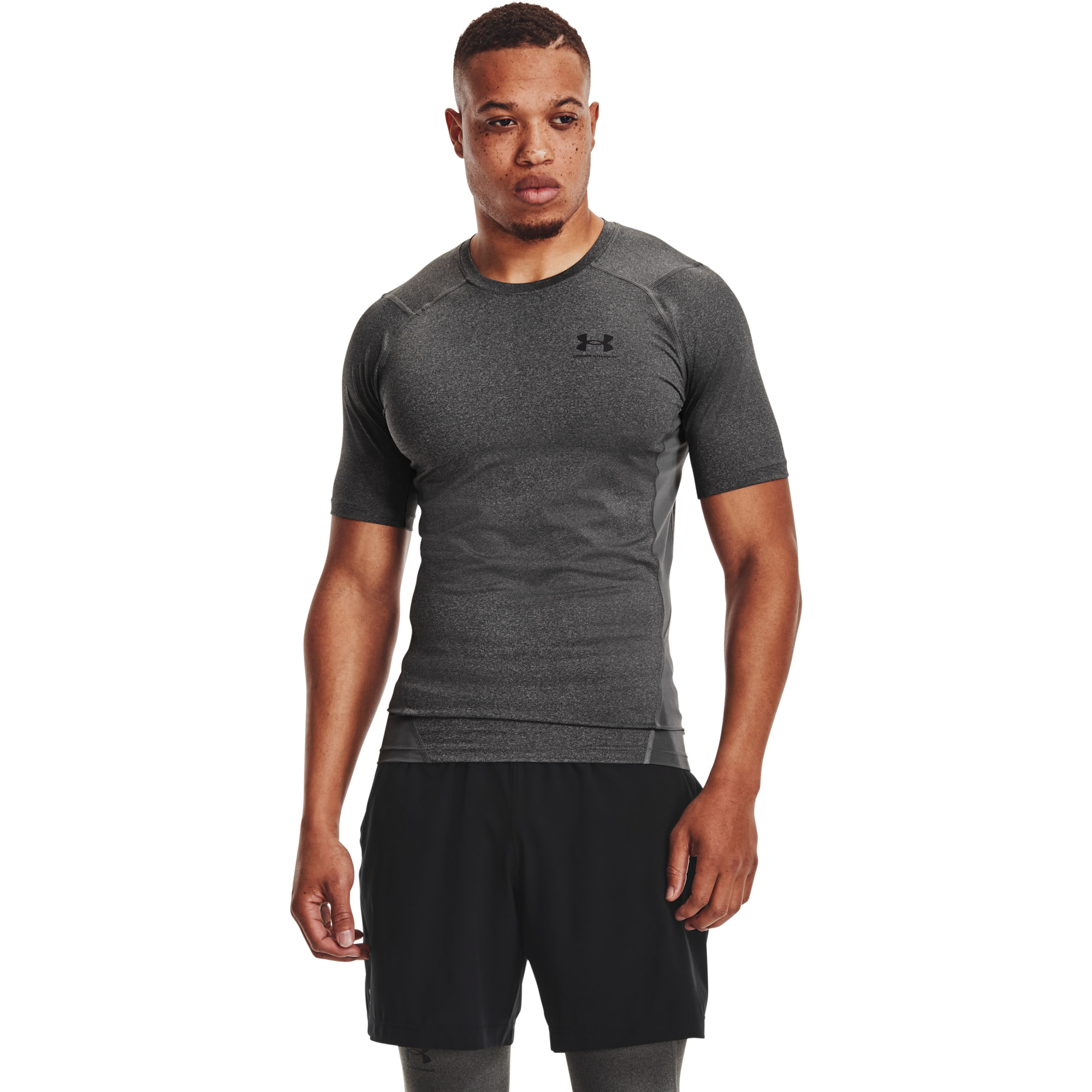 Men’s UA HG Armour Comp Short Sleeve Carbon