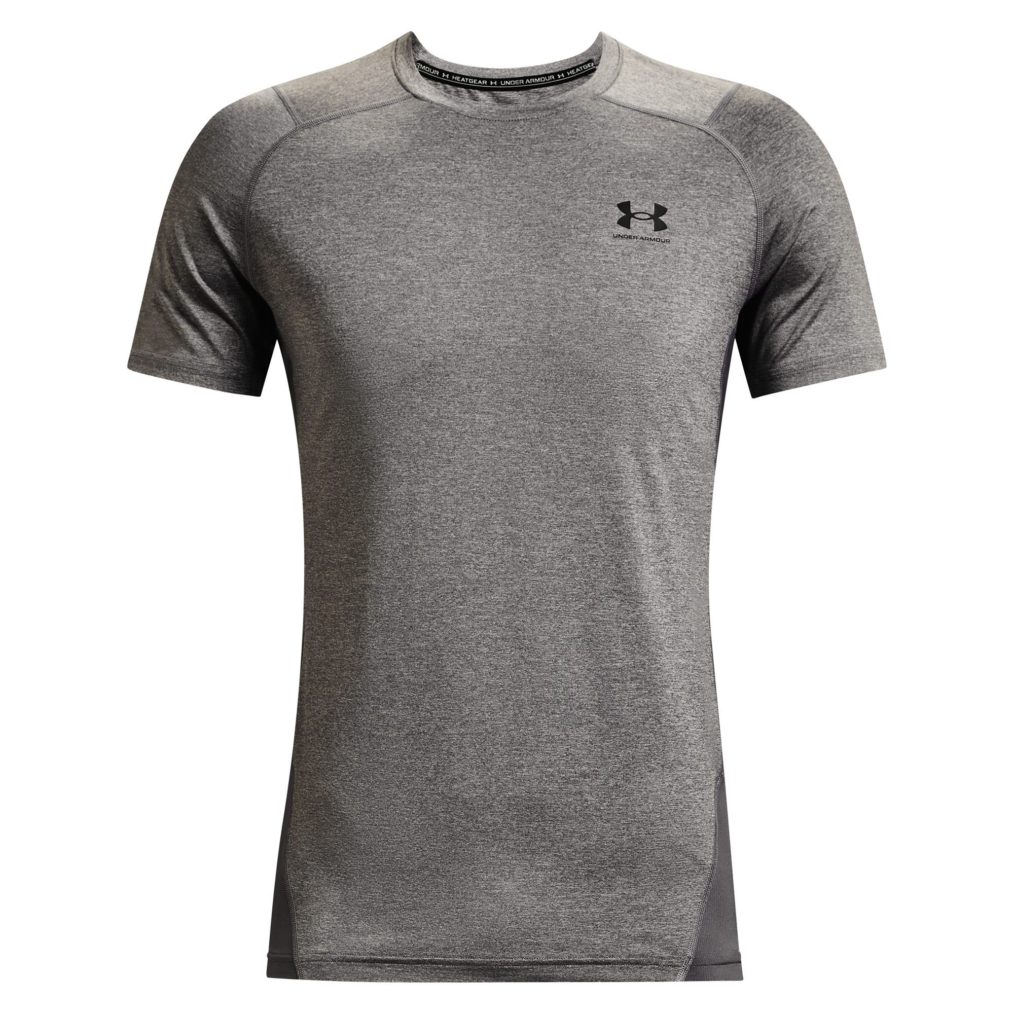 Men’s UA HG Armour Fitted Short Sleeve Carbon/Heather Black