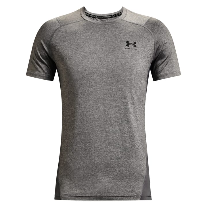 Men's UA HG Armour Fitted Short Sleeve Carbon/Heather Black Under Armour