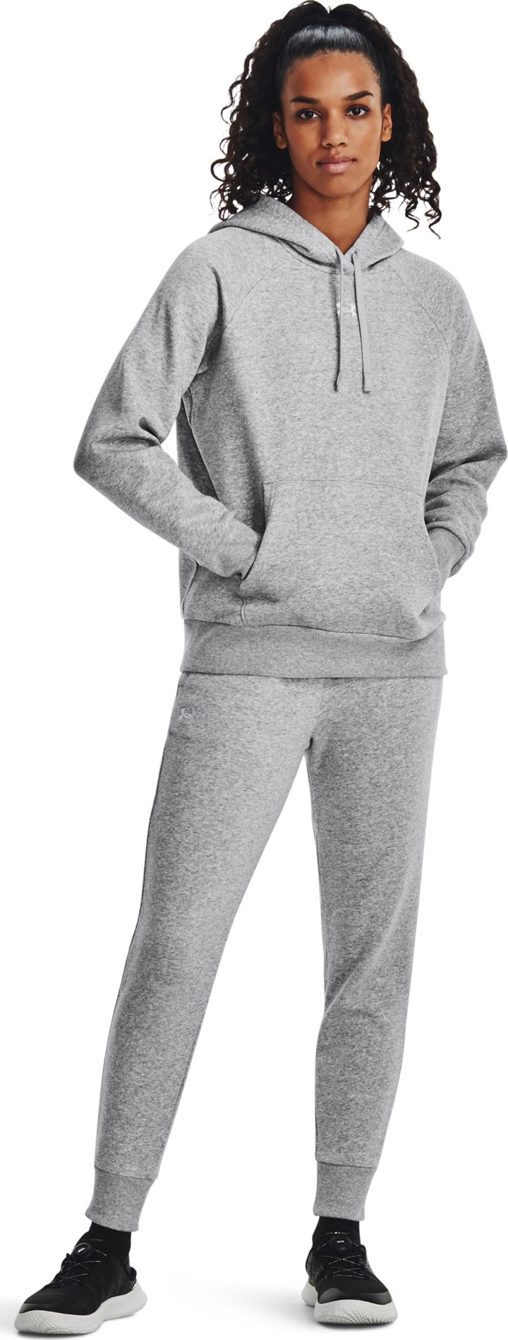 Under Armour Women's UA Rival Fleece Hoodie Mod Gray Light Heather Under Armour