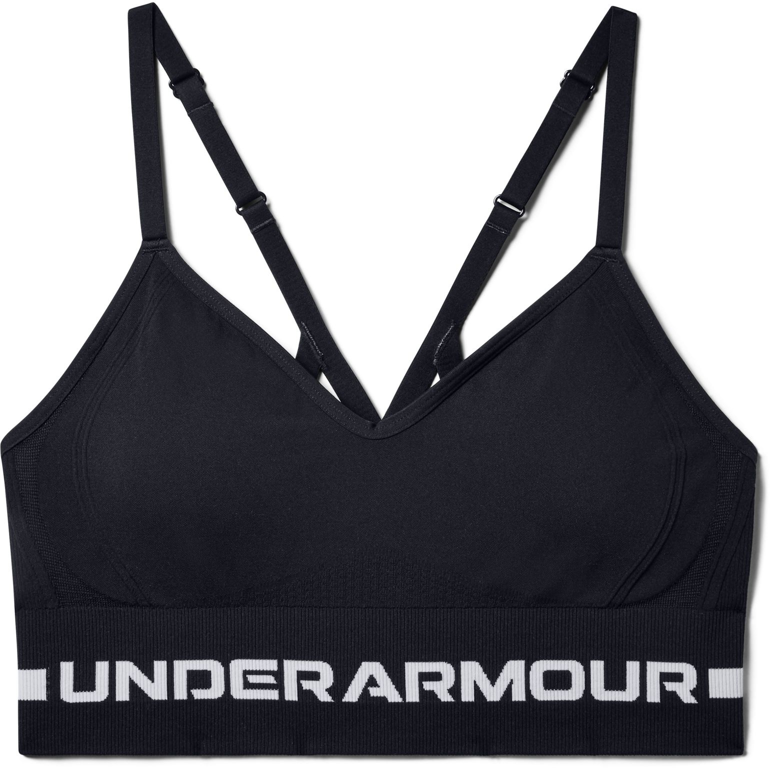 Under Armour Women's UA Seamless Low Long Bra Black/Halo Gray