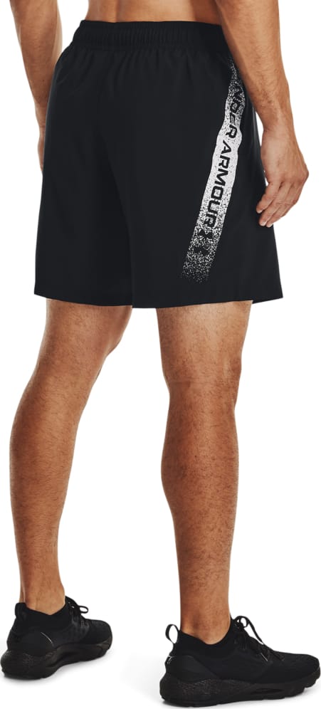 Men's UA Woven Graphic Shorts Black/Graphite Under Armour