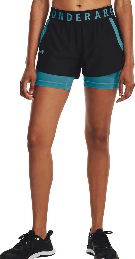 Women’s Play Up 2-in-1 Shorts Black/Glacier Blue