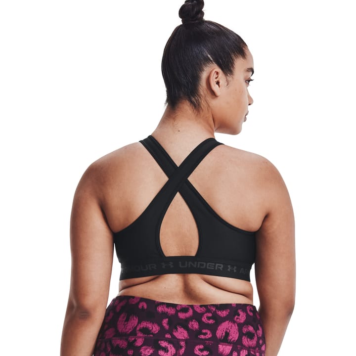 Under Armour Women's UA Crossback Mid Bra Black/Black/Jetgray Under Armour
