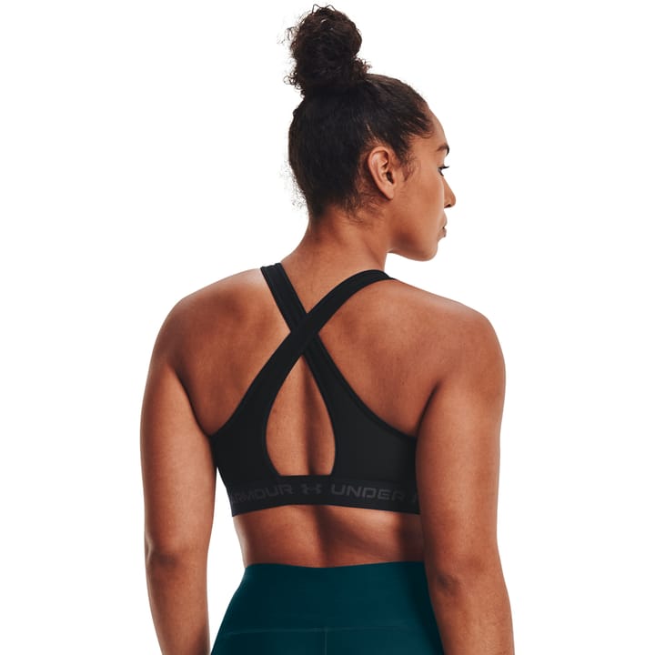 Under Armour Women's UA Crossback Mid Bra Black/Black/Jetgray Under Armour