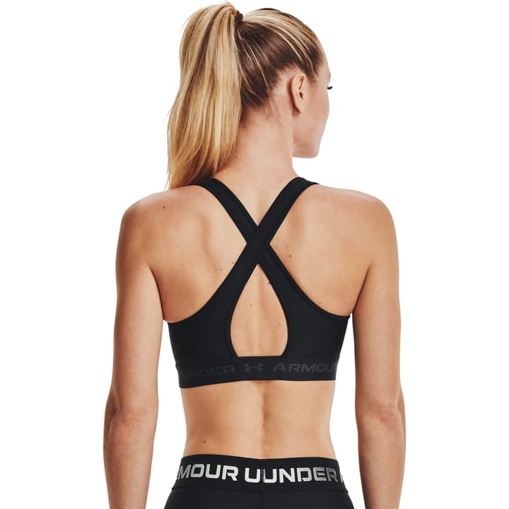 Under Armour Women's UA Crossback Mid Bra Black/Black/Jetgray Under Armour