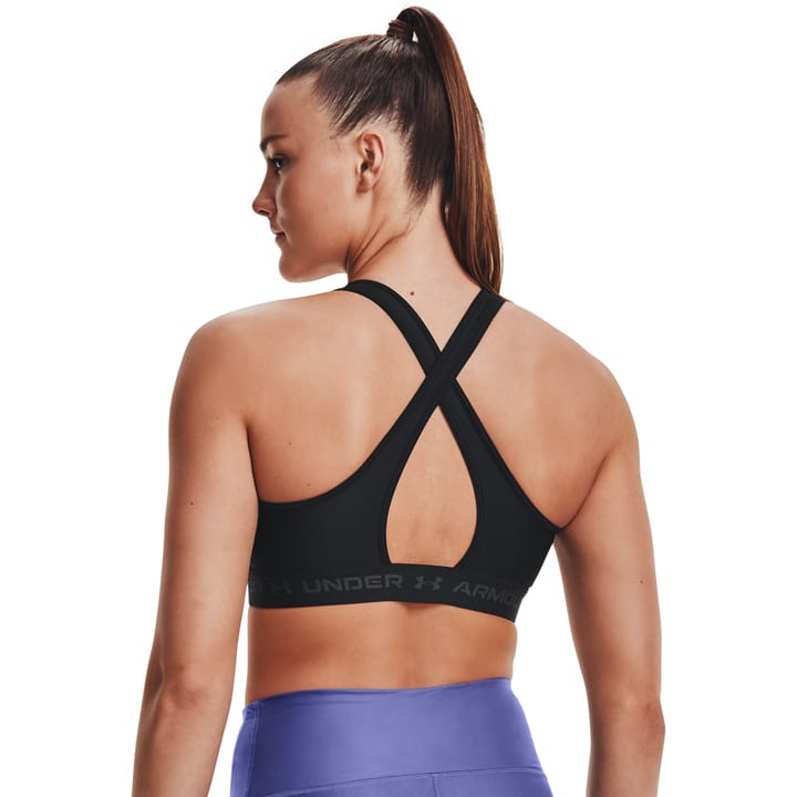 Under Armour Women's UA Crossback Mid Bra Black/Black/Jetgray Under Armour