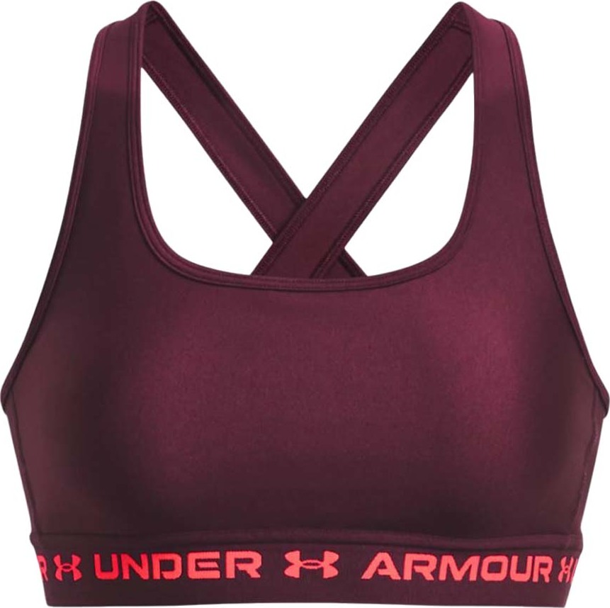 Under Armour Women's UA Crossback Mid Bra Dark Maroon XS, Dark Maroon