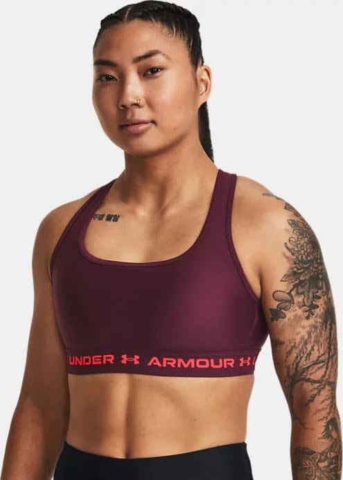 Under Armour Women's UA Crossback Mid Bra Dark Maroon Under Armour Under Armour Women's UA Crossback Mid Bra Dark Maroon Under Armour
