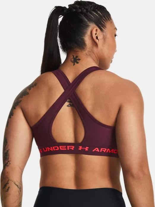 Under Armour Women's UA Crossback Mid Bra Dark Maroon Under Armour Under Armour Women's UA Crossback Mid Bra Dark Maroon Under Armour