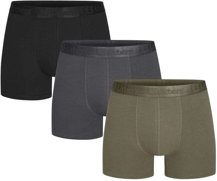 Urberg Men's Isane 3-pack Bamboo Boxers Grey/Black/Green Urberg Urberg Men's Isane 3-pack Bamboo Boxers Grey/Black/Green Urberg