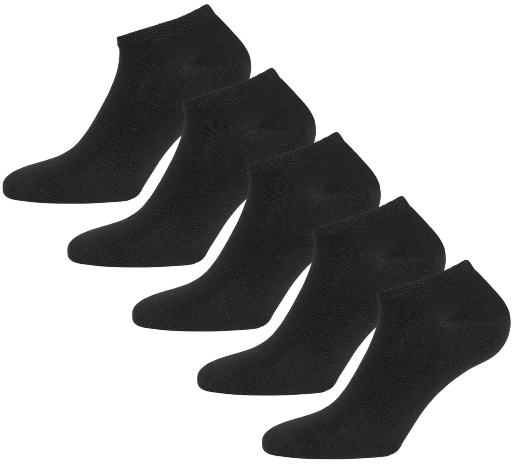 Urberg Bamboo Shaftless Sock 5-Pack Black Beauty