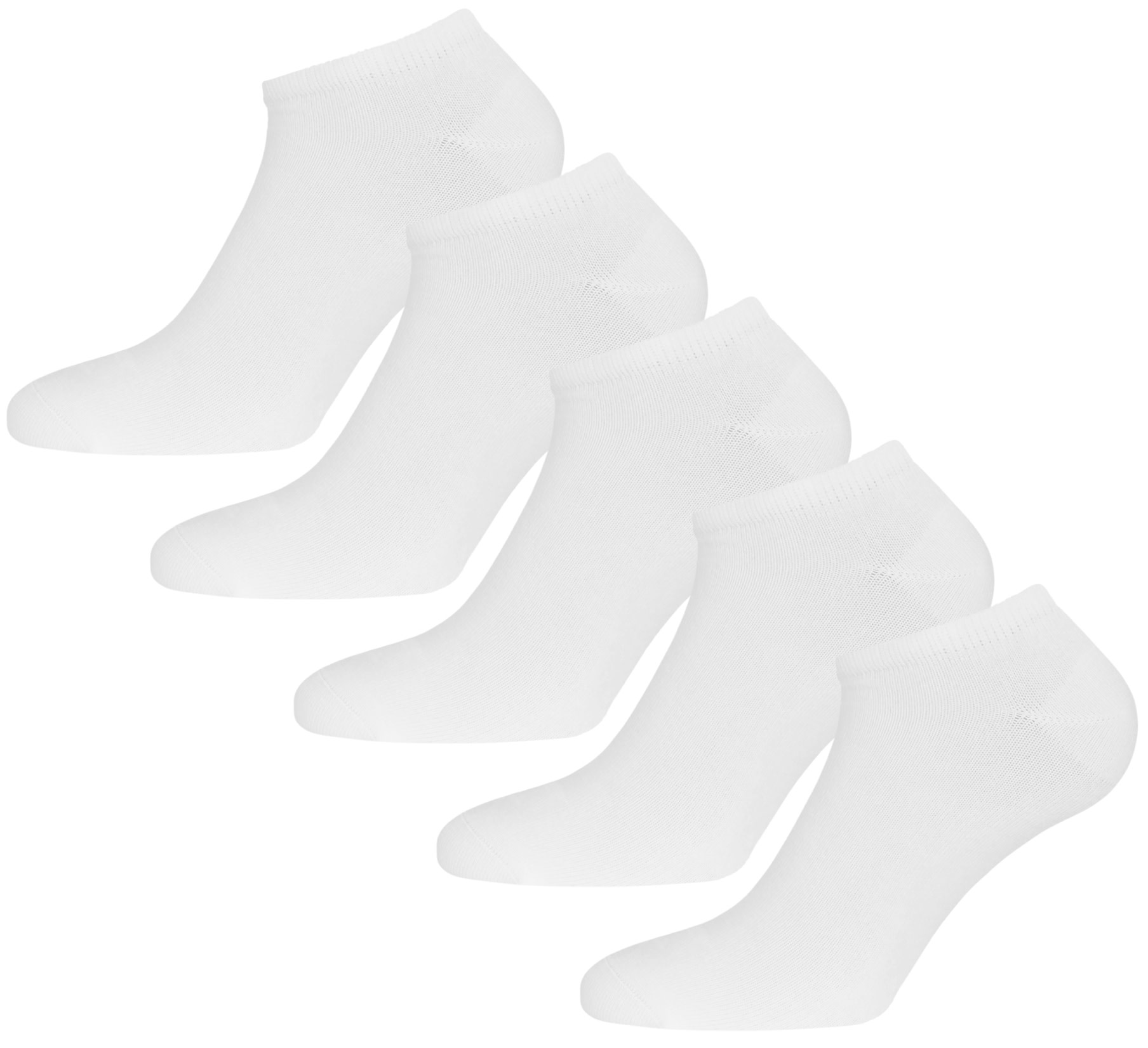Urberg Bamboo Shaftless Sock 5-Pack Bright White