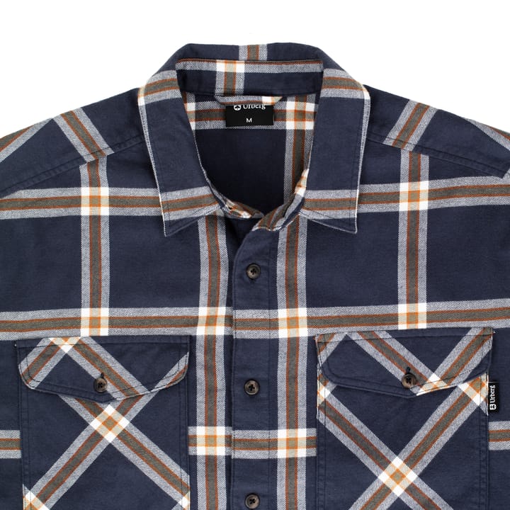 Urberg Men's Two Pocket Flanell Shirt Blue Nights/deep Lichen Green Urberg