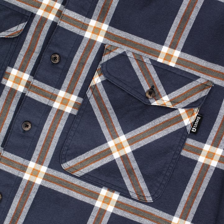 Urberg Men's Two Pocket Flanell Shirt Blue Nights/deep Lichen Green Urberg