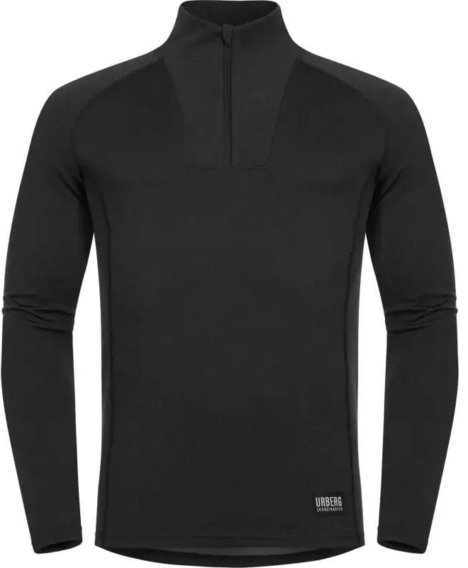 Urberg Men's Merino-Bamboo Base Layer Zip Top Black Beauty Urberg