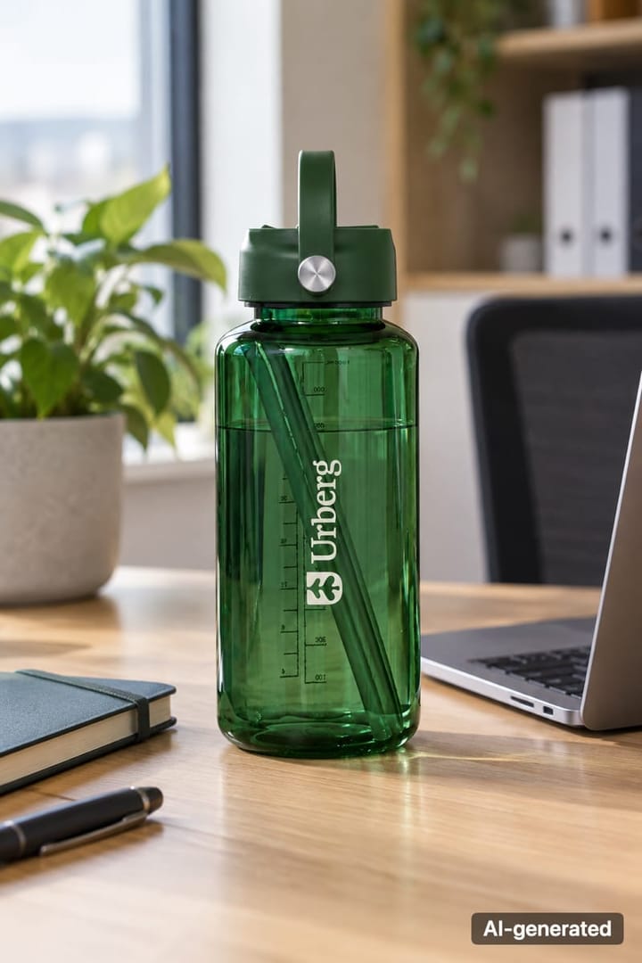 Urberg Tritan Flip Straw 1000ml Kombu Green Urberg