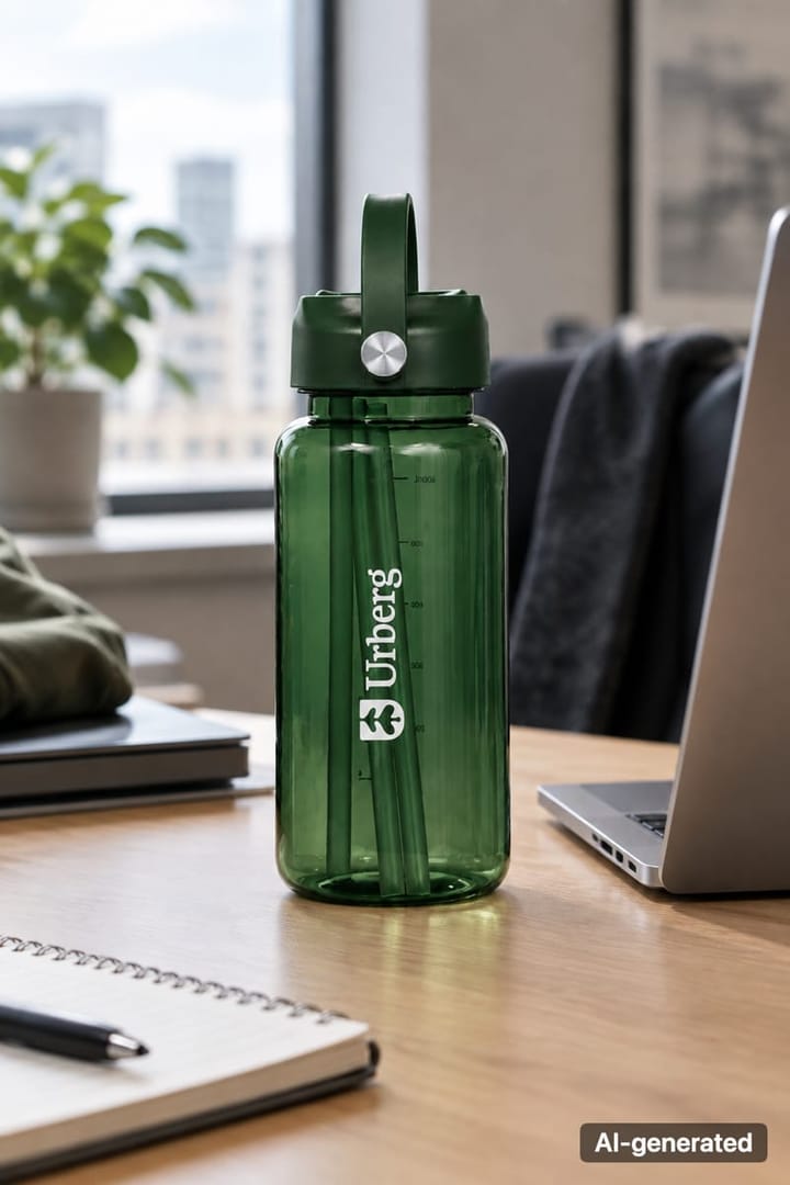 Urberg Tritan Flip Straw 600ml Kombu Green Urberg