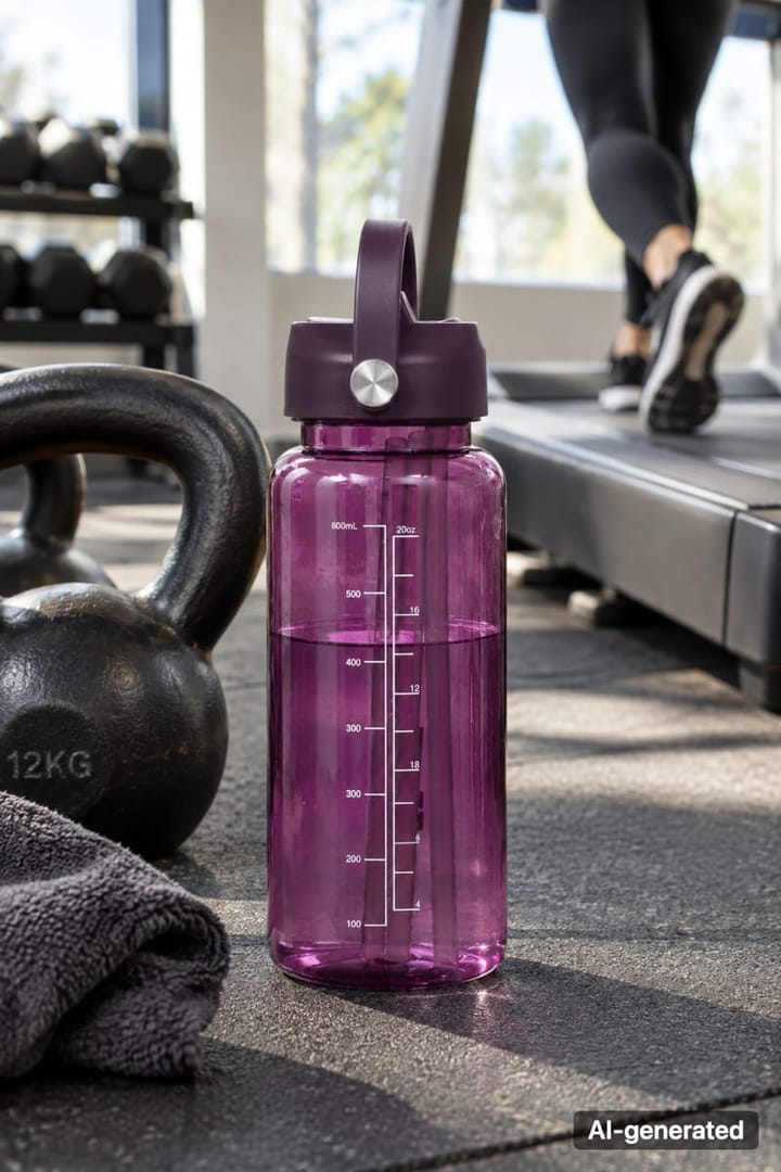 Urberg Tritan Flip Straw 600ml Dark Purple Urberg